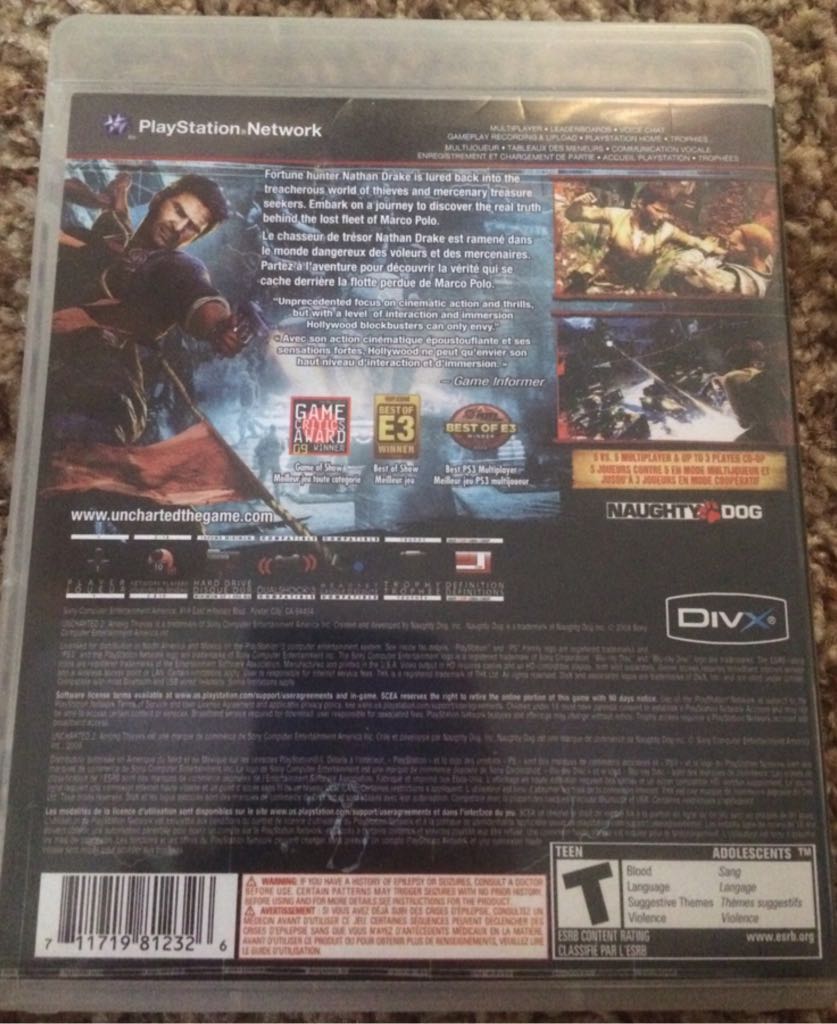Uncharted 2: Among Thieves - Sony PlayStation 3 (PS3) (Naughty Dog - 1) video game collectible - Main Image 2