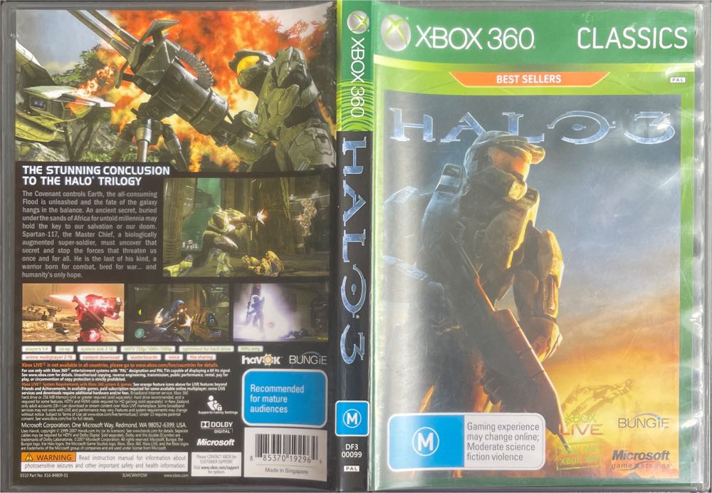 Halo 3 - Microsoft Xbox 360 (Microsoft Game Studios - 1-12) video game collectible [Barcode 885370192964] - Main Image 4