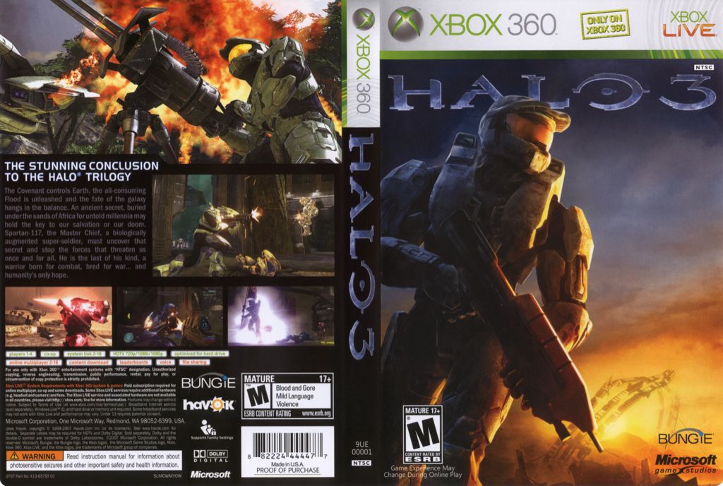 Halo 3 - Microsoft Xbox 360 (Bungie - 1-4) video game collectible - Main Image 2
