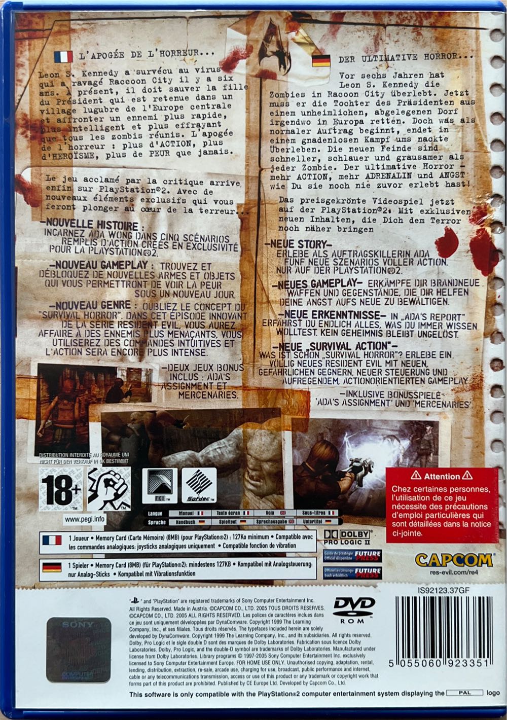 resident evil 4 - Sony PlayStation 2 (PS2) (Capcom - 1) video game collectible [Barcode 5055060923351] - Main Image 2