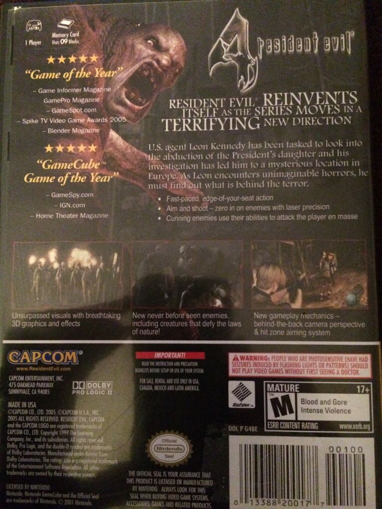 resident evil 4 - Nintendo GameCube (Capcom) video game collectible - Main Image 2