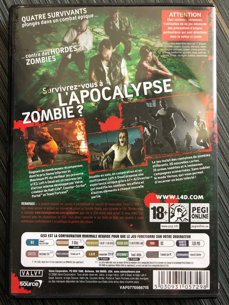 Left 4 Dead - PC (Valve Corporation) video game collectible [Barcode 5030942057294] - Main Image 2