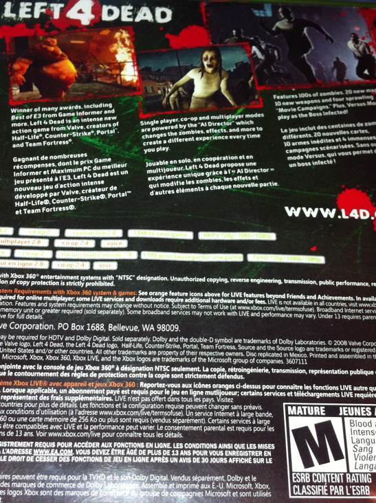 Left 4 Dead - Microsoft Xbox 360 video game collectible - Main Image 2