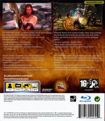 Heavenly Sword - Sony PlayStation 3 (PS3) (Sony Computer Entertainment - 1) video game collectible [Barcode 711719222446] - Main Image 2