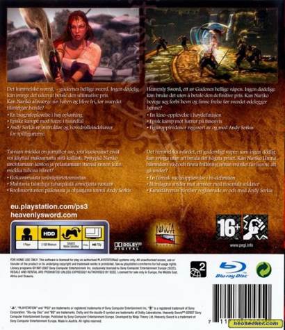 Heavenly Sword PS3 - Sony PlayStation 3 (PS3) (Sony Computer Entertainment - 1) video game collectible [Barcode 711719424055] - Main Image 2