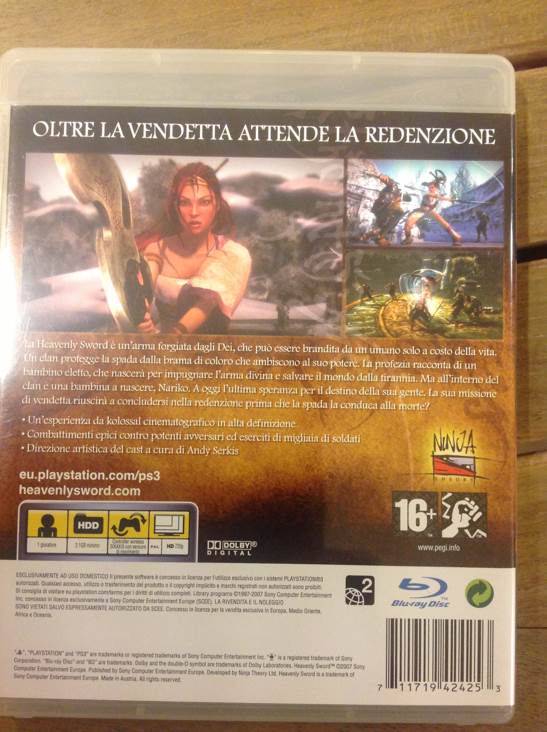 Heavenly Sword - Sony PlayStation 3 (PS3) (Sony Computer Entertainment Europe - 1) video game collectible [Barcode 711719424253] - Main Image 2