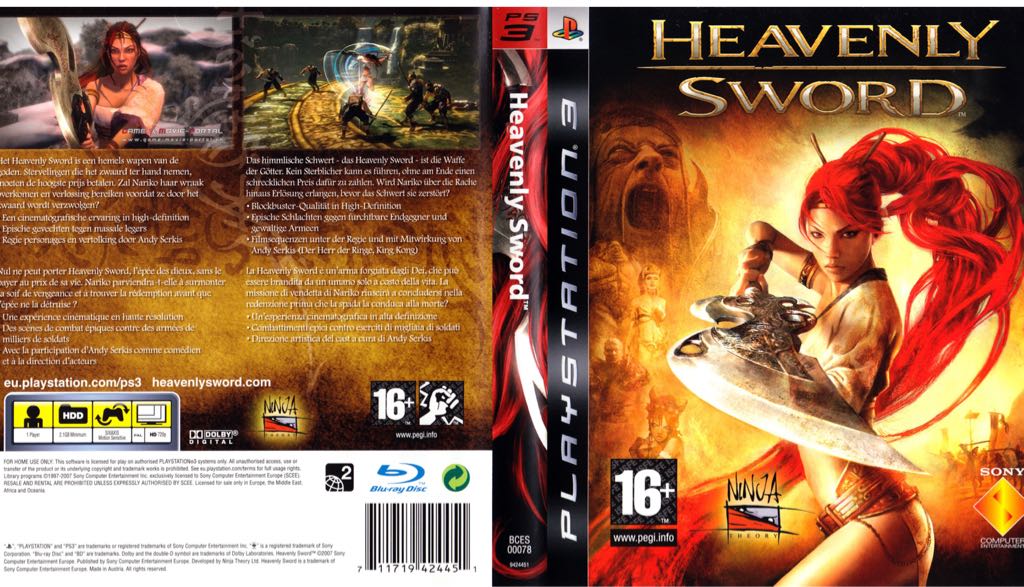 Heavenly Sword - Sony PlayStation 3 (PS3) (Sony Computer Entertainment - 1) video game collectible [Barcode 711719959557] - Main Image 2