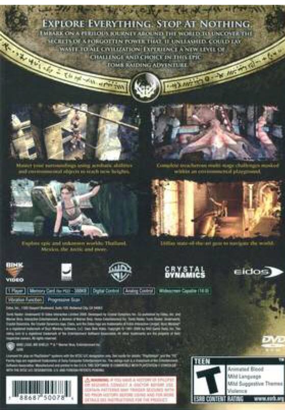 Tomb Raider: Underworld - Sony PlayStation 2 (PS2) video game collectible [Barcode 5021290035775] - Main Image 2