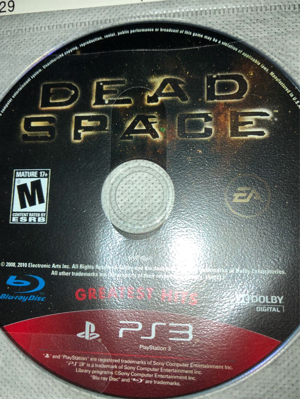 Dead Space - Sony PlayStation 3 (PS3) (Electronic Arts/EA Games - 1) video game collectible [Barcode 0014633154245] - Main Image 4