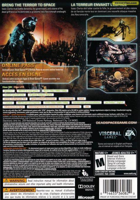 Dead Space - Microsoft Xbox 360 (EA - 1) video game collectible [Barcode 014633155648] - Main Image 2