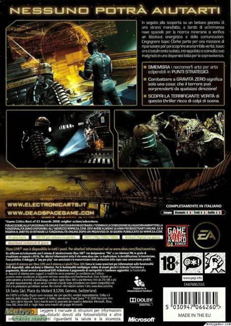 Dead Space - Microsoft Xbox 360 (Electronic Arts - 1) video game collectible [Barcode 5030930066260] - Main Image 2