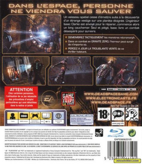 Dead Space - Sony PlayStation 3 (PS3) (Electronic Arts - 1) video game collectible [Barcode 5030931066191] - Main Image 2