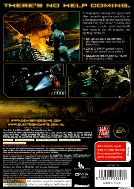 Dead Space - Microsoft Xbox 360 (Electronic Arts - 1) video game collectible [Barcode 5030942066265] - Main Image 2