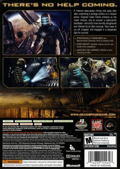 Dead Space - Microsoft Xbox 360 (Electronic Arts - 1) video game collectible - Main Image 2