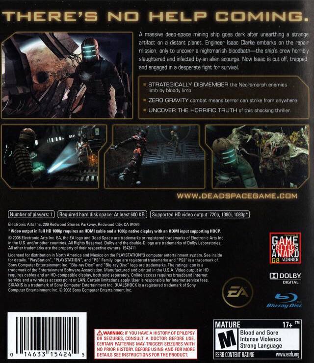 Dead Space - Sony PlayStation 3 (PS3) ((EA) Electronic Arts - 1) video game collectible - Main Image 2
