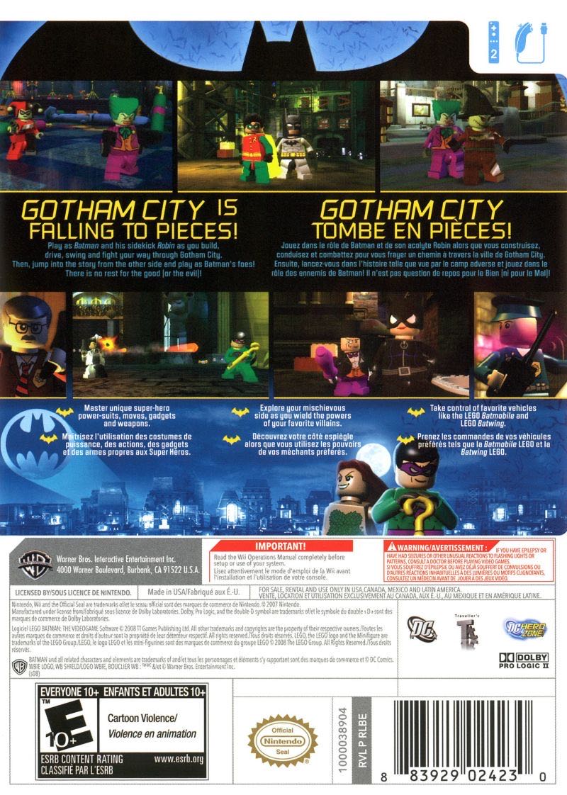 LEGO Batman - Nintendo Wii (2) video game collectible [Barcode 5051603222851] - Main Image 2