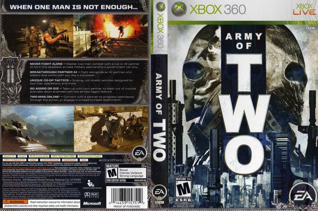 Army Of Two - Microsoft Xbox 360 video game collectible - Main Image 2