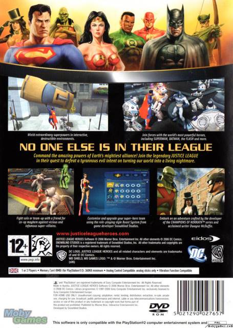 Justice League Heroes - Sony PlayStation 2 (PS2) (WB Games - 2) video game collectible [Barcode 788687500838] - Main Image 2