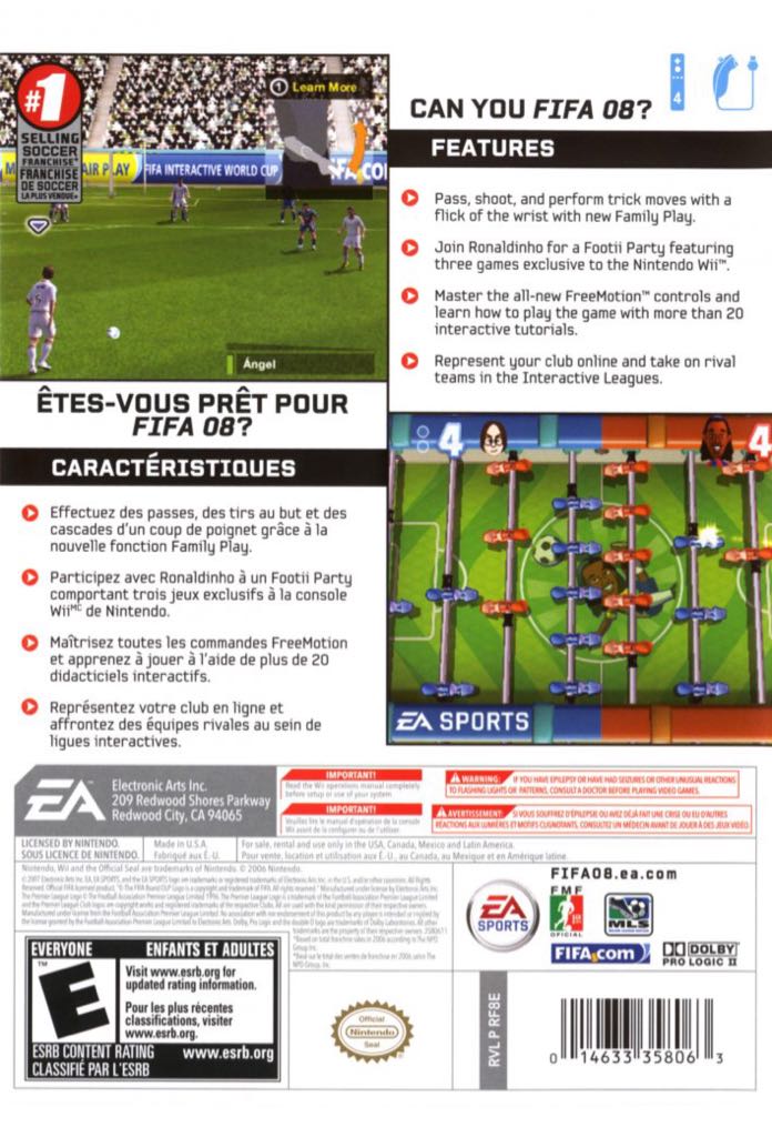 FIFA 08 - Nintendo Wii (Nintendo - 2) video game collectible [Barcode 5030930059187] - Main Image 2