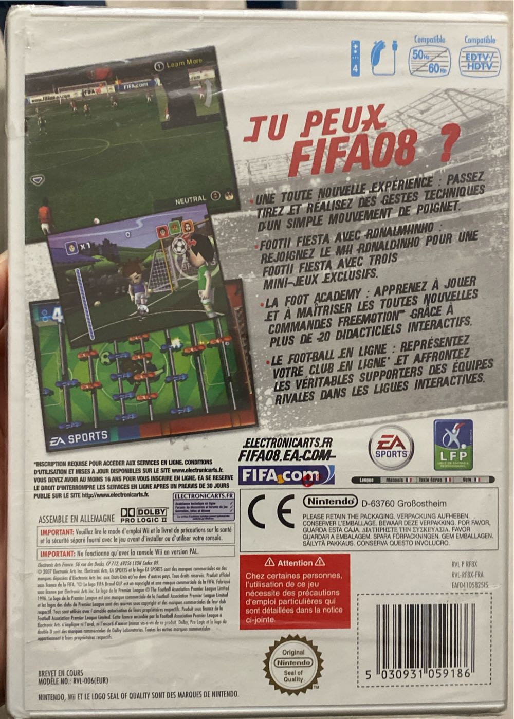 FIFA 08 - Nintendo Wii video game collectible [Barcode 5030931059186] - Main Image 2