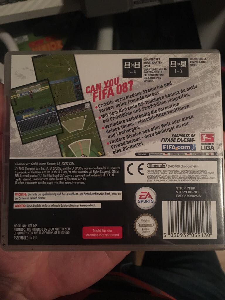 FIFA 08 - Nintendo DS video game collectible - Main Image 2