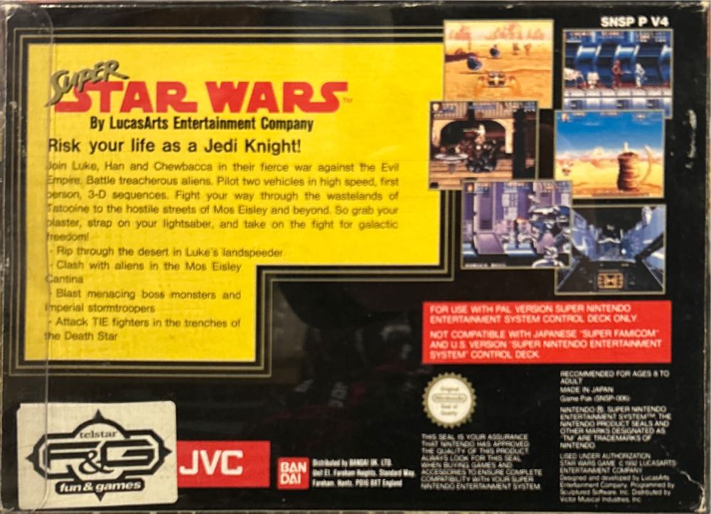 Super Star Wars - Nintendo Super Nintendo Entertainment System (SNES) video game collectible - Main Image 2