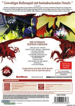 Dragon Age: Origins - Sony PlayStation 3 (PS3) (Electronic Arts - 1) video game collectible [Barcode 014633159790] - Main Image 2