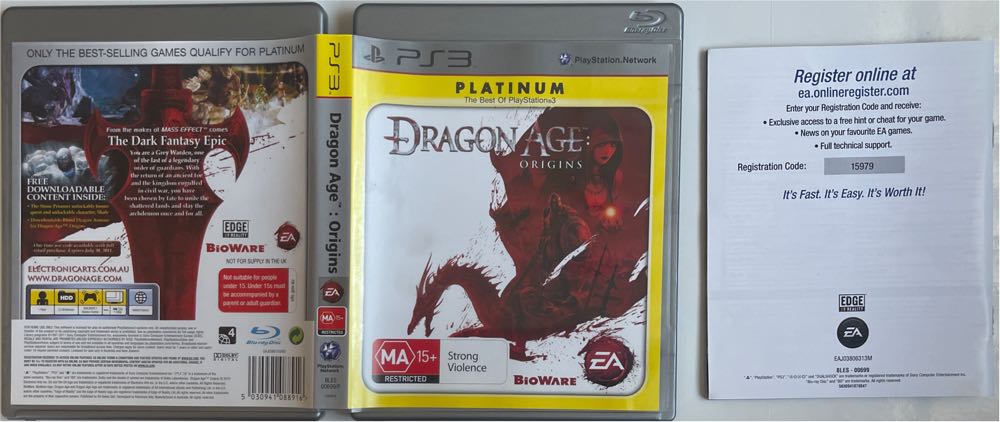 Dragon Age 1: Origins - Sony PlayStation 3 (PS3) (EA / Electronic Arts - 1) video game collectible [Barcode 5030941088916] - Main Image 4