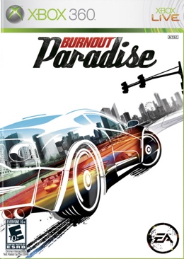 Burnout Paradise - Microsoft Xbox 360 (Electronic Arts/EA Games - 1) video game collectible [Barcode 014633156393] - Main Image 1