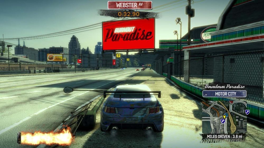 Burnout Paradise - Microsoft Xbox 360 ((EA) Electronic Arts - 2) video game collectible [Barcode 5030931055164] - Main Image 3