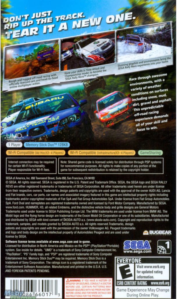 Sega Rally - Sony PlayStation Portable (PSP) video game collectible [Barcode 5060138431010] - Main Image 2