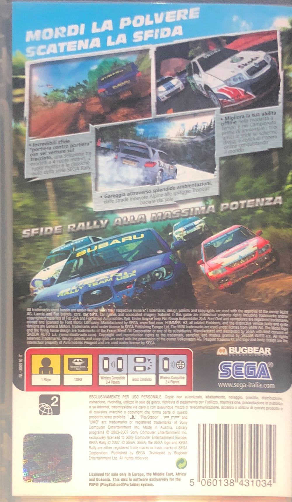 Sega Rally - Sony PlayStation Portable (PSP) (Sega - 1) video game collectible [Barcode 5060138431034] - Main Image 2