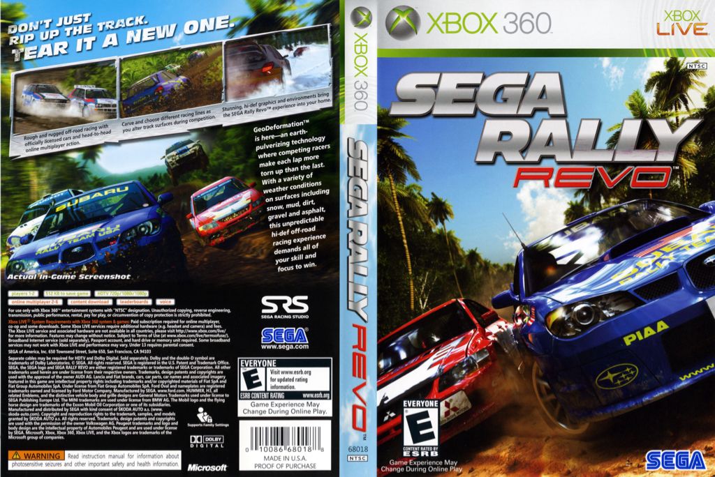 Sega Rally - Microsoft Xbox 360 (Sega - 2) video game collectible [Barcode 5060138432086] - Main Image 2