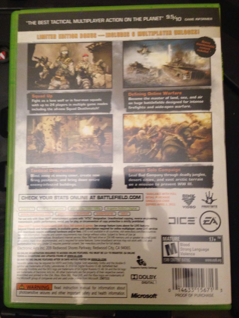 Battlefield: Bad Company 2 - Microsoft Xbox 360 (Electronic Arts - 1) video game collectible [Barcode 014633156713] - Main Image 2