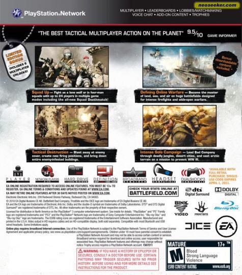 Battlefield: Bad Company 2 - Sony PlayStation 3 (PS3) (Electronic Arts - 1) video game collectible [Barcode 5030946075751] - Main Image 2
