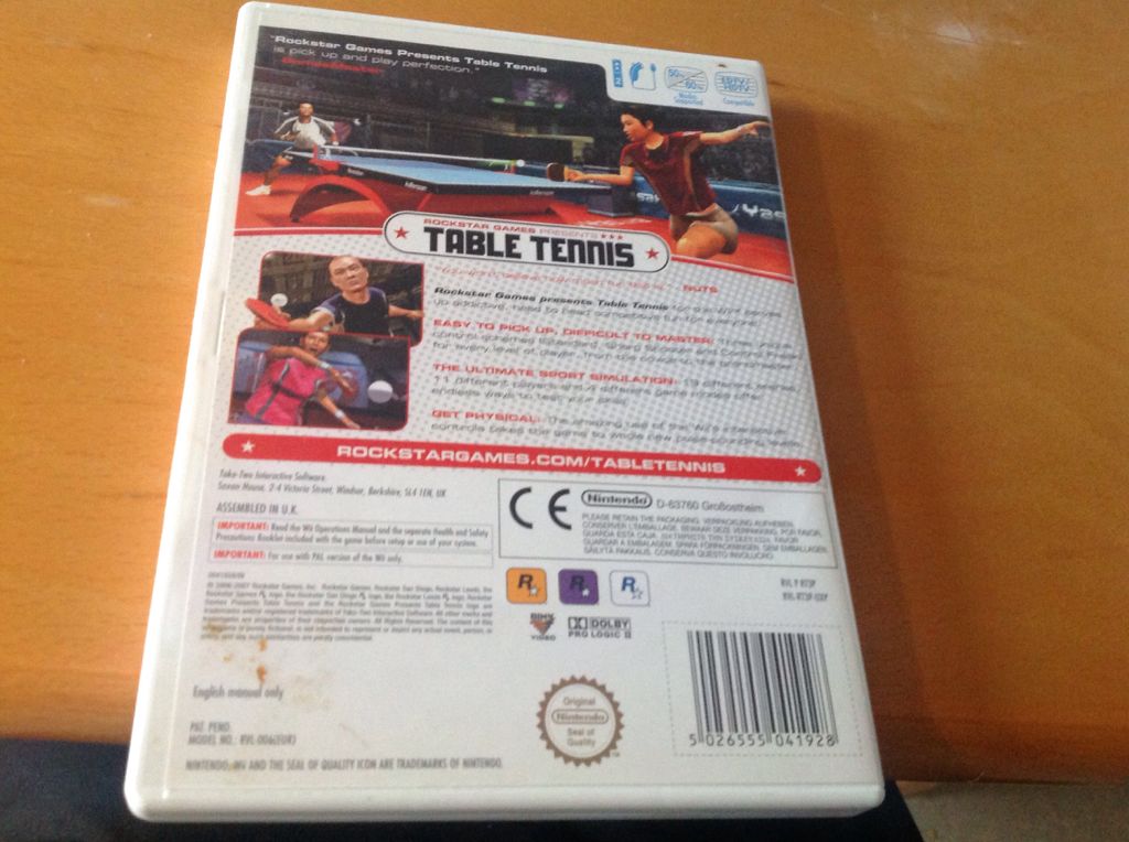 Table Tennis - Nintendo Wii video game collectible [Barcode 5026555041928] - Main Image 2