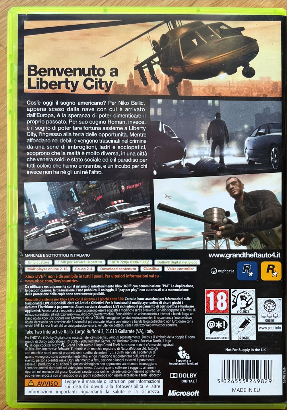 Grand Theft Auto IV - Classics - Microsoft Xbox 360 (Rockstar) video game collectible [Barcode 5026555249829] - Main Image 2