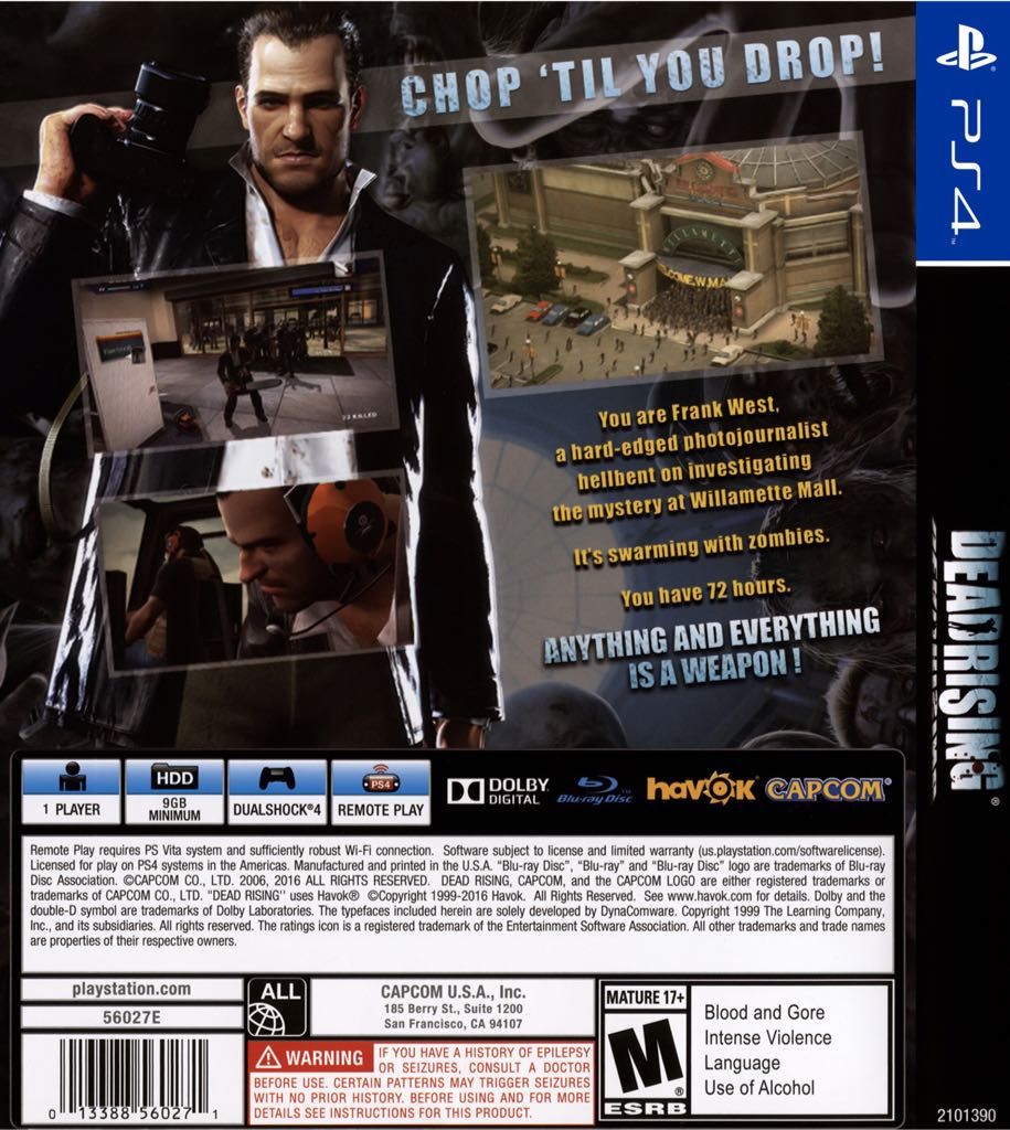 Dead Rising  - Sony PlayStation 4 (PS4) (Capcom - 1) video game collectible - Main Image 2