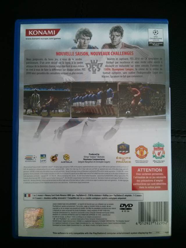 PES 2010 - Sony PlayStation 2 (PS2) video game collectible [Barcode 4012927122952] - Main Image 2