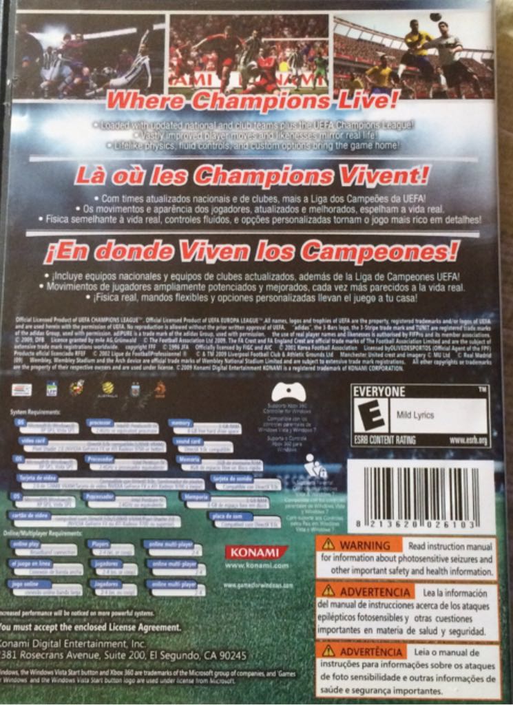 Pro Evolution Soccer 2010 - PC (Konami) video game collectible - Main Image 2