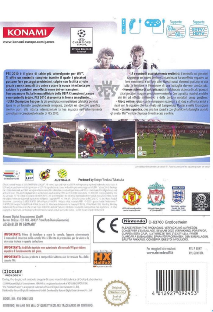 Pro Evolution Soccer 2010 - Nintendo Wii video game collectible - Main Image 2