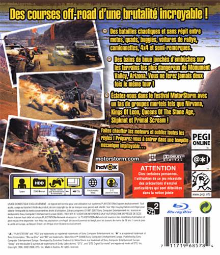 MotorStorm Pacific Rift - Sony PlayStation 3 (PS3) (Evolution Studios) video game collectible [Barcode 711719112952] - Main Image 2