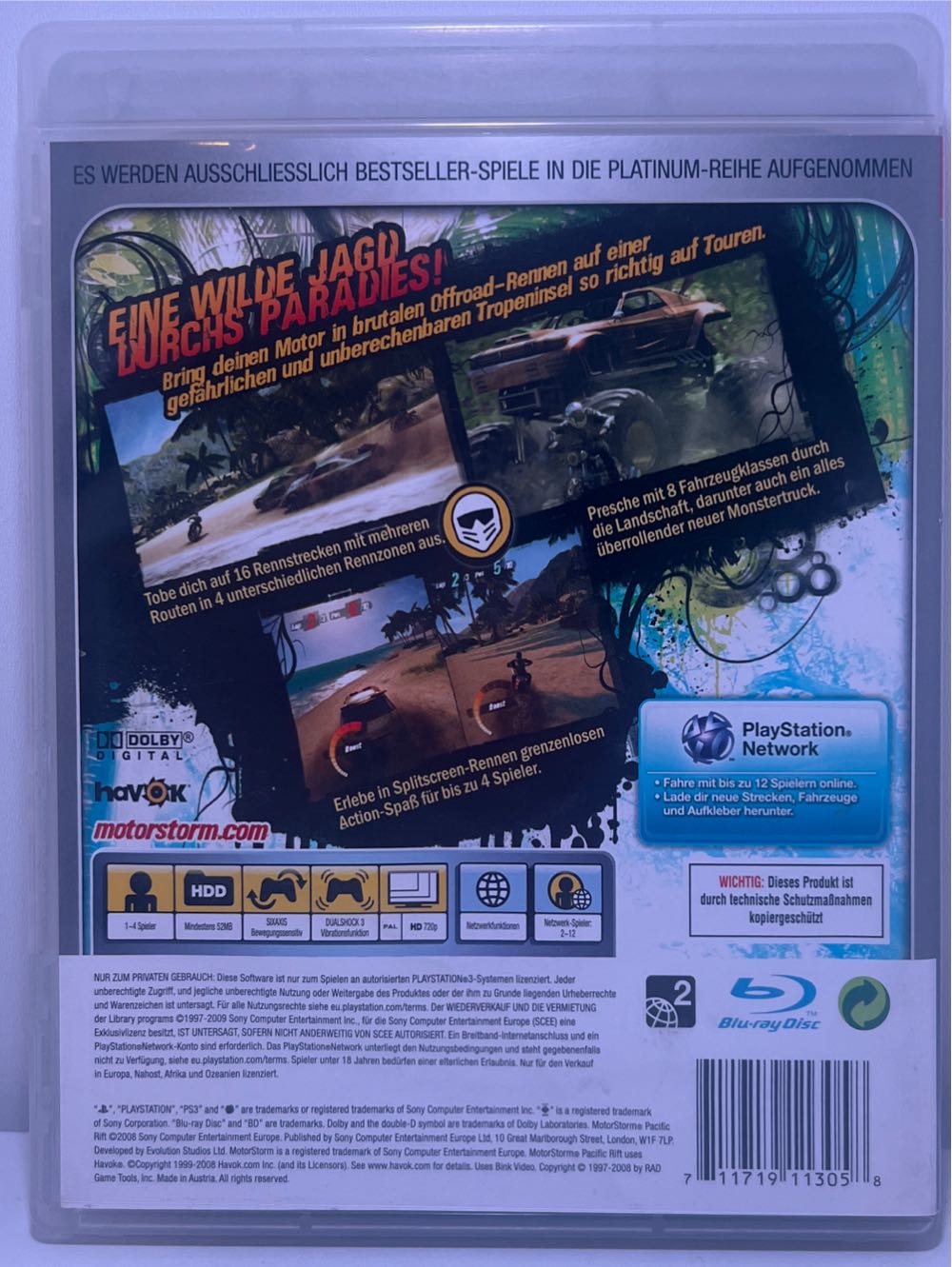 MotorStorm Pacific Rift - Sony PlayStation 3 (PS3) (Evolution Studios - 12) video game collectible [Barcode 711719113058] - Main Image 2