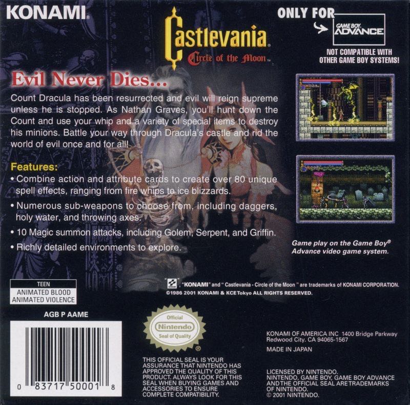 Castlevania: COTM - Nintendo Game Boy Advance (GBA) video game collectible - Main Image 2