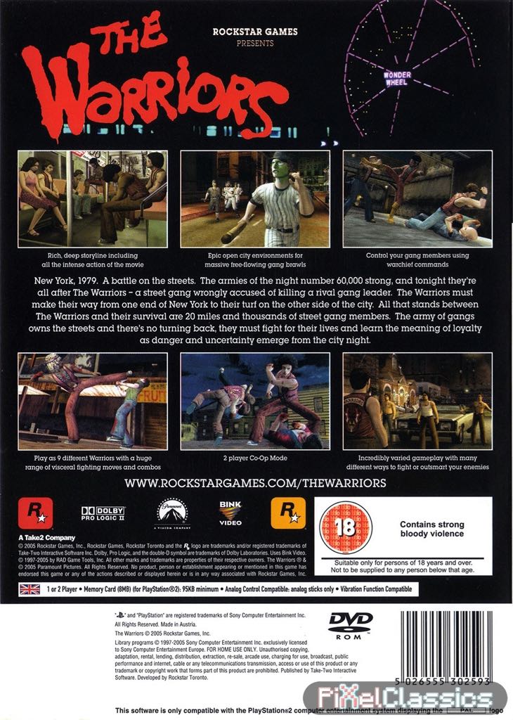 Warriors, The - Sony PlayStation 2 (PS2) (Rockstar Games) video game collectible - Main Image 2