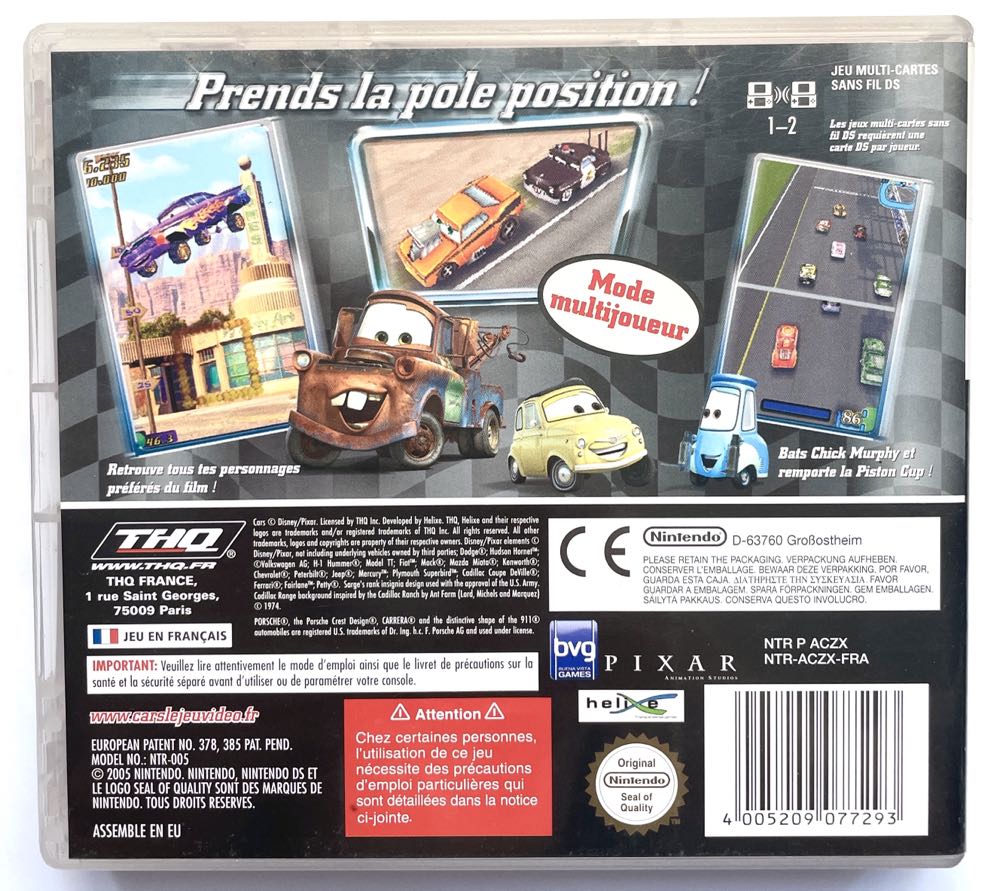 Cars Quatre Roues - Nintendo DS (THQ - 1 - 2) video game collectible [Barcode 4005209077293] - Main Image 2