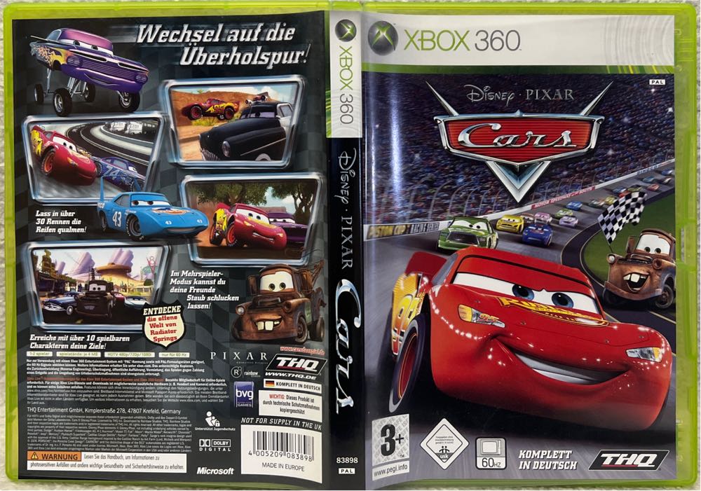 Cars - Microsoft Xbox 360 (THQ - 1-2) video game collectible [Barcode 4005209083898] - Main Image 3