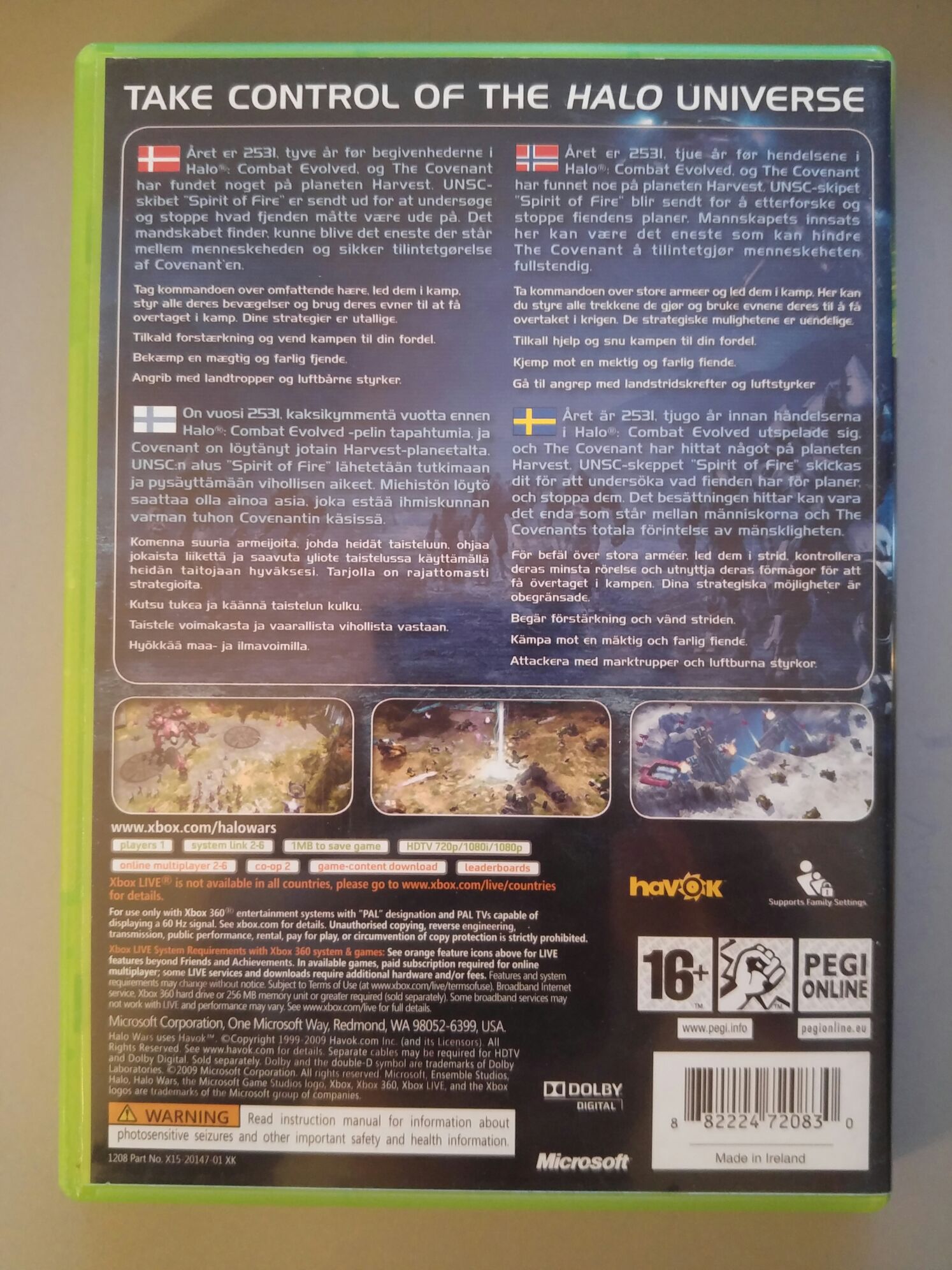 Halo Wars - Microsoft Xbox 360 (Microsoft Game Studios - 1) video game collectible [Barcode 882224720830] - Main Image 2