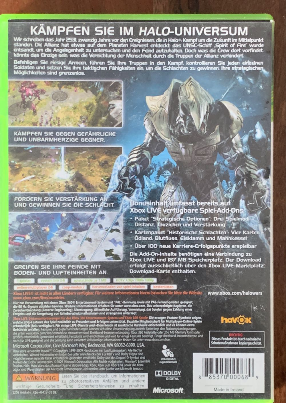 Halo Wars - Microsoft Xbox 360 (1) video game collectible [Barcode 885370000689] - Main Image 2