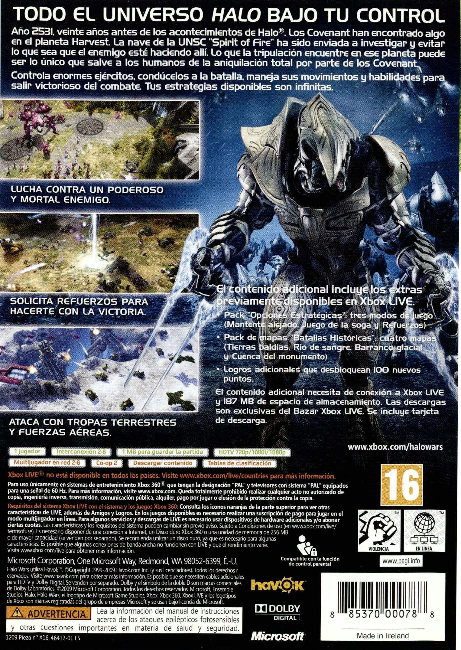 Halo Wars - Microsoft Xbox 360 (Microsoft Games Studios) video game collectible [Barcode 885370000788] - Main Image 2